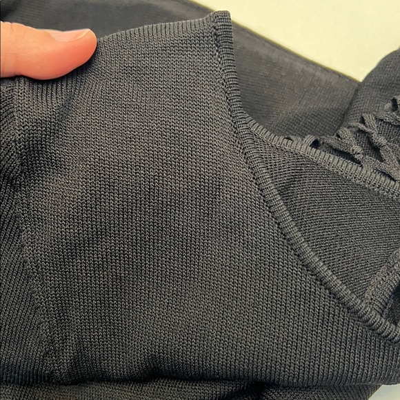 STAUD SUZEL BLACK KNIT LONG SLEEVE MAXI DRESS SMALL - Picture 14 of 14